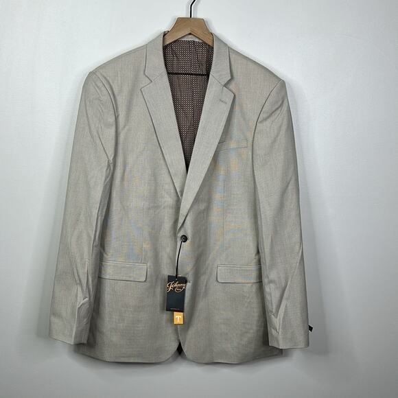 Johnny Bigg Harewood Textured Dune Suit Jacket Big & Tall Men's Size 44L
